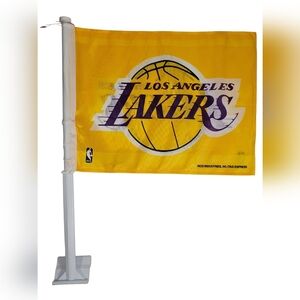 Los‎ Angeles Lakers NBA 19.5" x 14.5 Window Mount 2-Sided Car Flag Rico Inc. NEW
